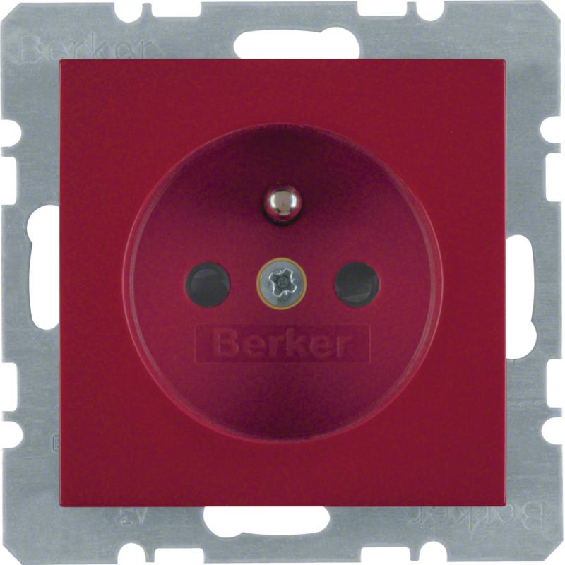 Berker 6765768962 Steckdose m SK-Stift e BS S.1/B.3/B7 rot