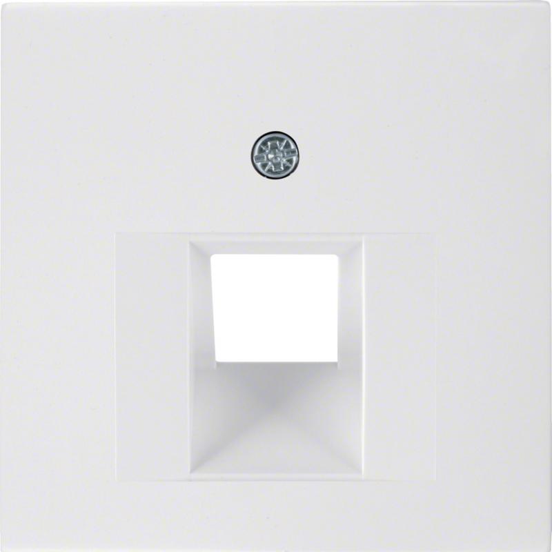 Berker 14078989 Zentralstück für UAE Steckdose S.1/B.3/B.7 polarweiß, glänzend