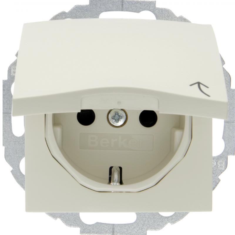 Berker 47448982 Steckd. SCHUKO m KD erh BS S.1/B.x wß