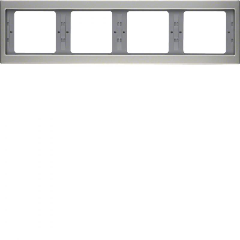 Berker 13837004 Rahmen 4fach waag K.5 Edelstahl rostfrei