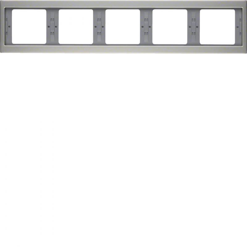Berker 13937004 Rahmen 5fach waag K.5 Edelstahl rostfrei