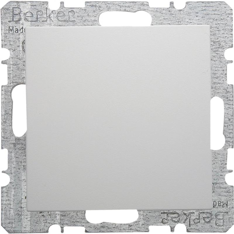 Berker 6710098989 Blindverschluss mit Zentralstück Serie S.1/B.3/B.7 polarweiß,