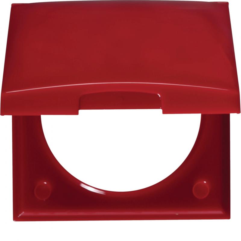 Berker 918282576 Rahmen 1f m Klappdeckel ITG Flow rot