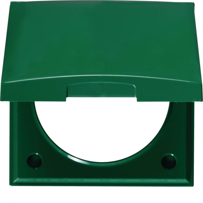 Berker 918282570 Rahmen 1f m Klappdeckel ITG Flow grün