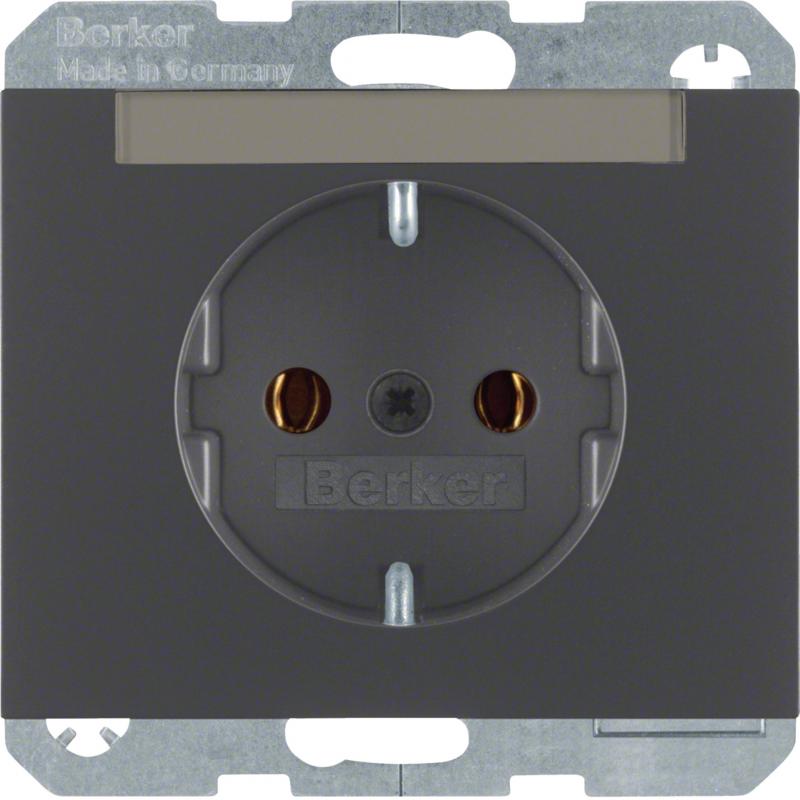 Berker 47397006 Steckdose SCHUKO m BF K.1 anthrazit ma
