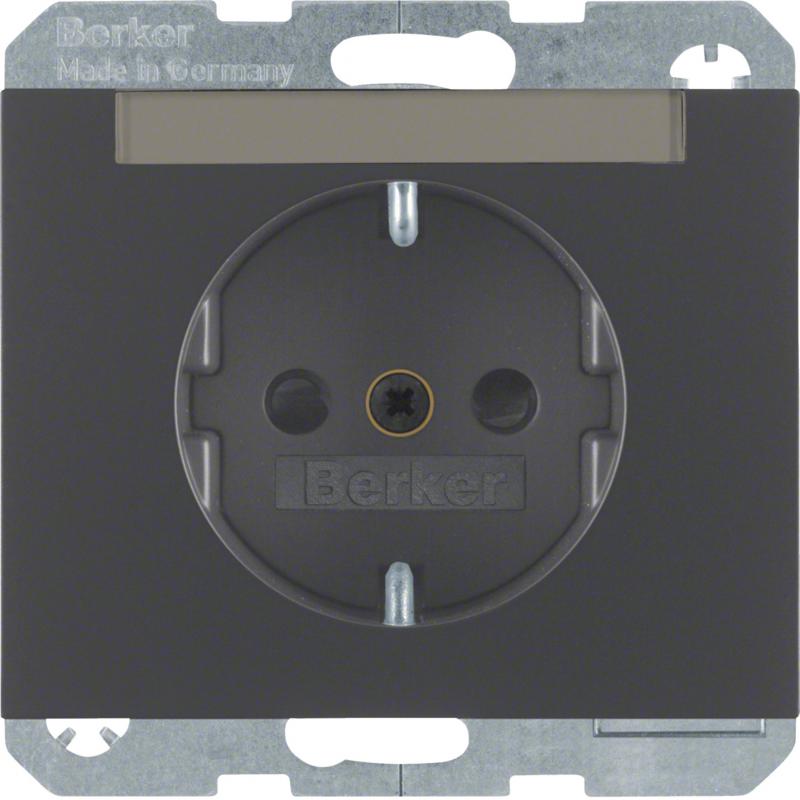 Berker 47387006 Steckdose SCHUKO m BF u. erh.BS K.1 anth