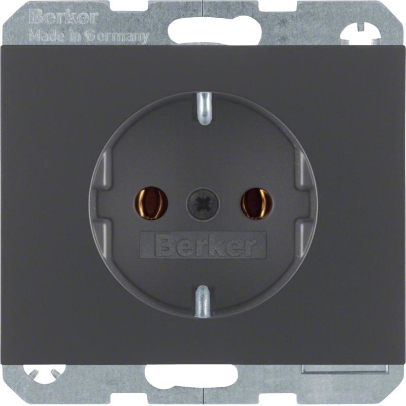 Berker 41157006 Steckdose SCHUKO K.1 anthrazit matt
