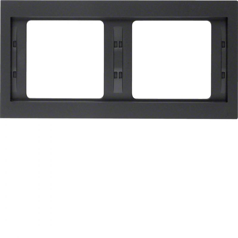 Berker 13637006 Rahmen 2-fach waagerecht, Serie K.1, anthrazit matt, lackiert