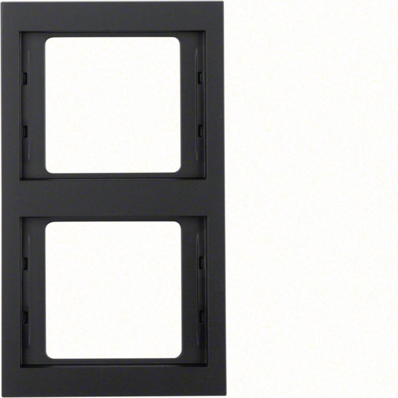 Berker 13237006 Rahmen 2-fach senkrecht, Serie K.1, anthrazit matt, lackiert
