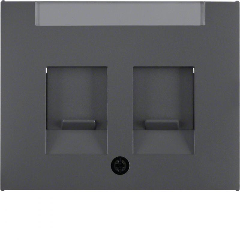 Berker 11827006 Zentralstück m Staubs u BF K.1 anthrazit