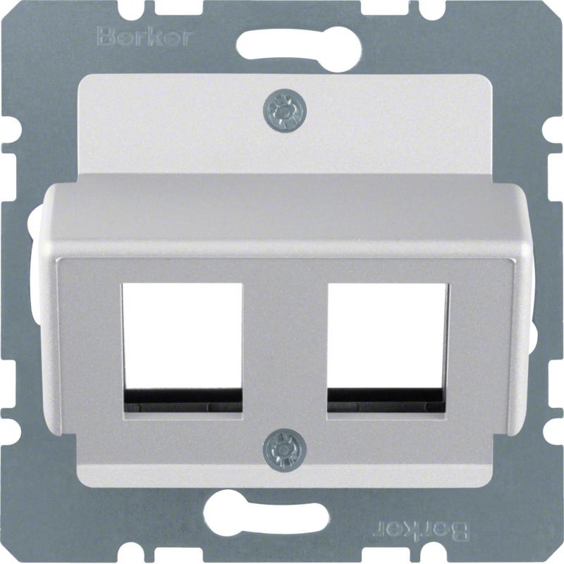Berker 14641404 Zentralplatte f Krone Mod Jacks ZPS alu