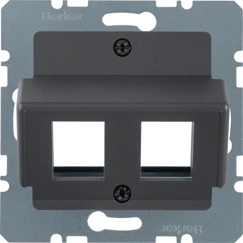 Berker 14631606 Zentralplatte f AMP Mod Jacks ZPS anth