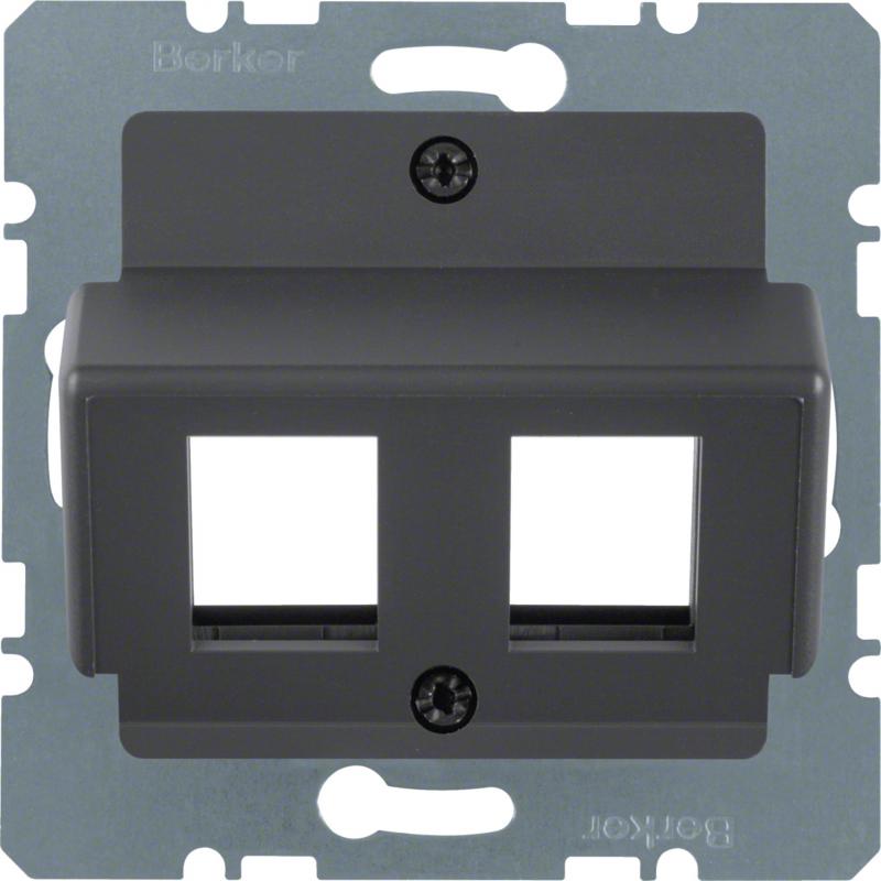 Berker 14641606 Zentralplatte f Krone Mod Jacks ZPS anth