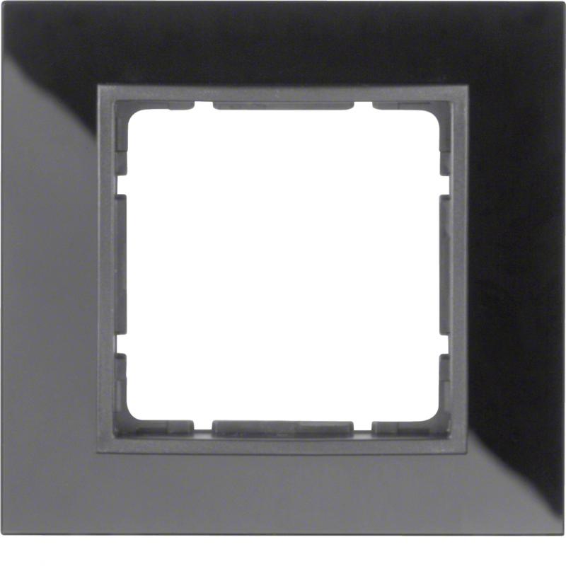 Berker 10116616 Rahmen 1fach B.7 Glas schwarz