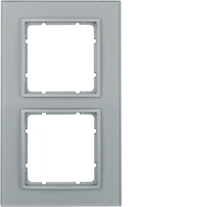 Berker 10126414 Rahmen 2fach B.7 Glas alu