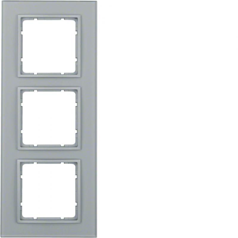 Berker 10136414 Rahmen 3fach B.7 Glas alu