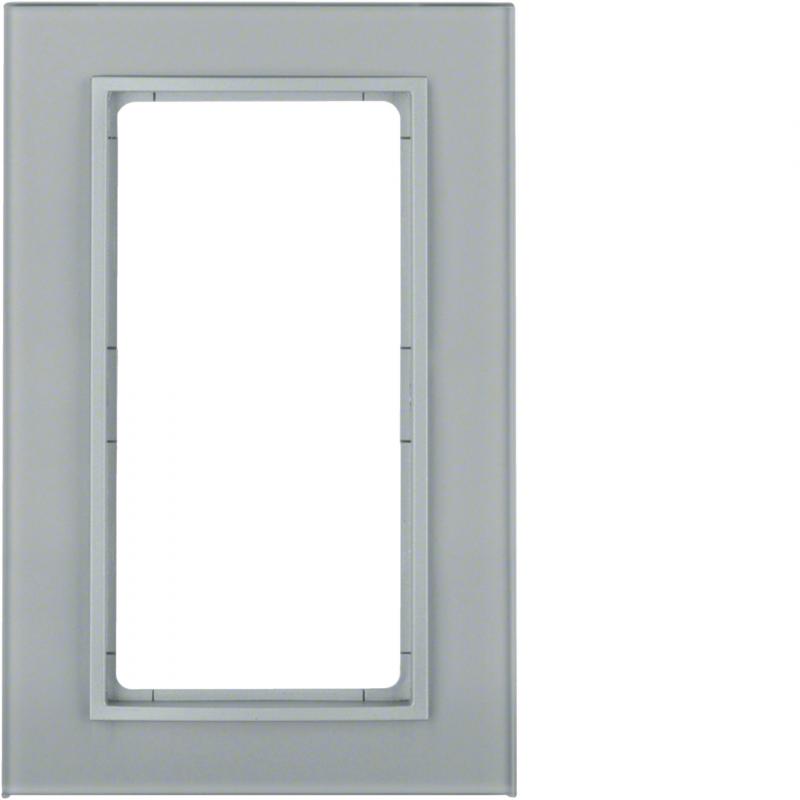 Berker 13096414 Glasrahmen 1f m groß Ausschnitt B.7 alu