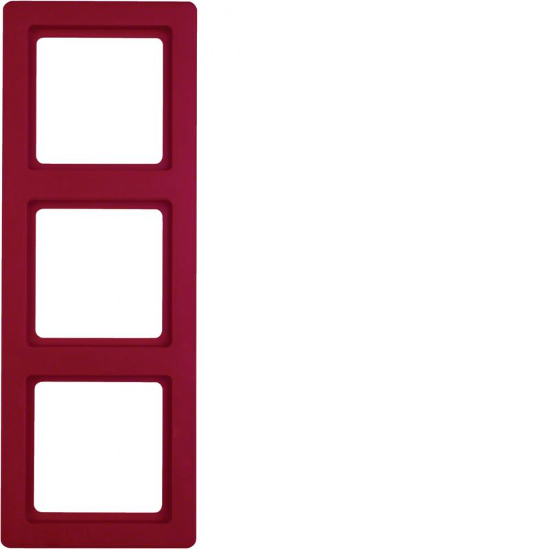 Berker 10136062 Rahmen 3fach Q.1 rot