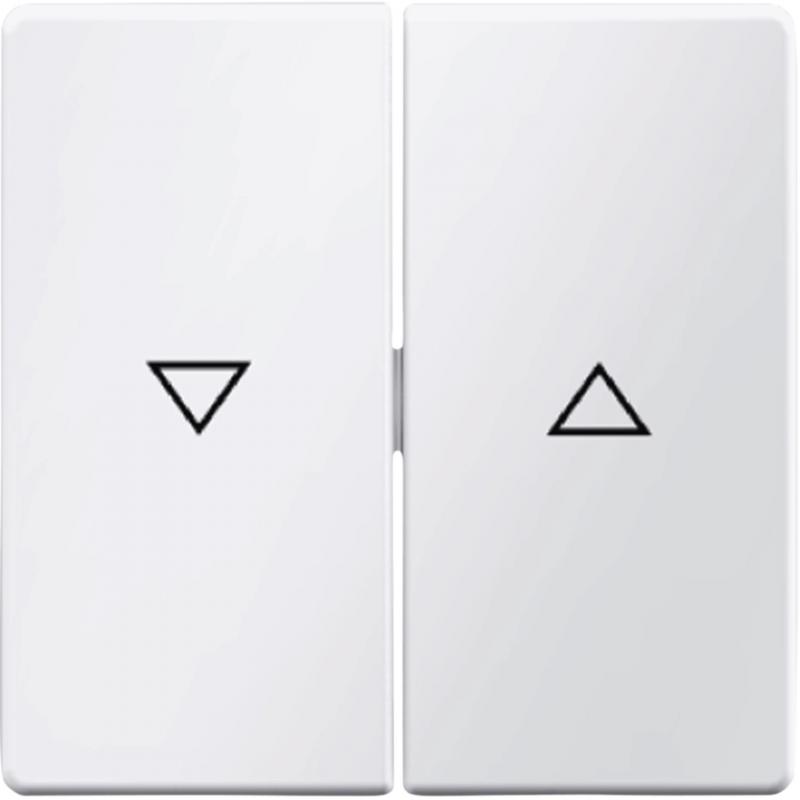 Berker 16256089 Wippe 2-fach mit Aufdruck Symbol Pfeil Q.1/Q.3 polarweiß, samt