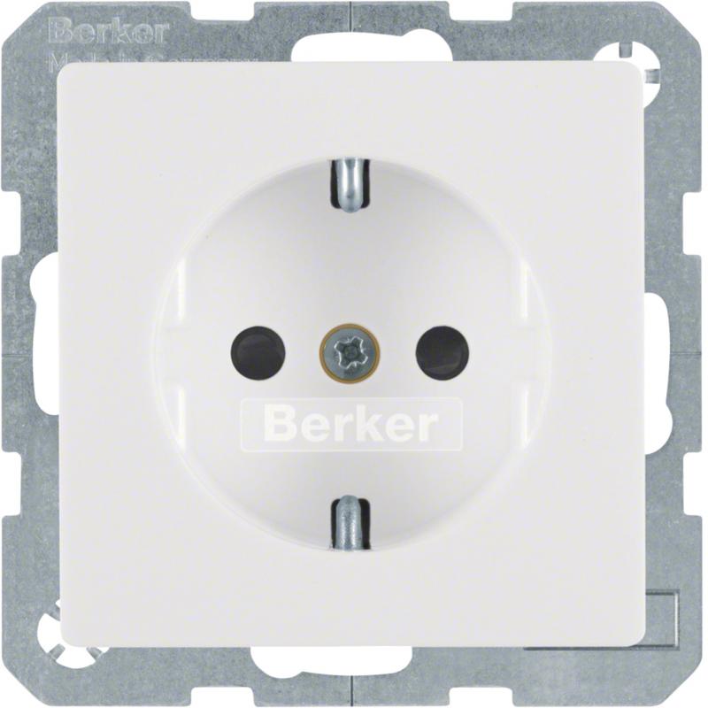 Berker 47236089 Steckdose SCHUKO mit erhöhtem Berührungsschutz Q.1/Q.3 polarweiß