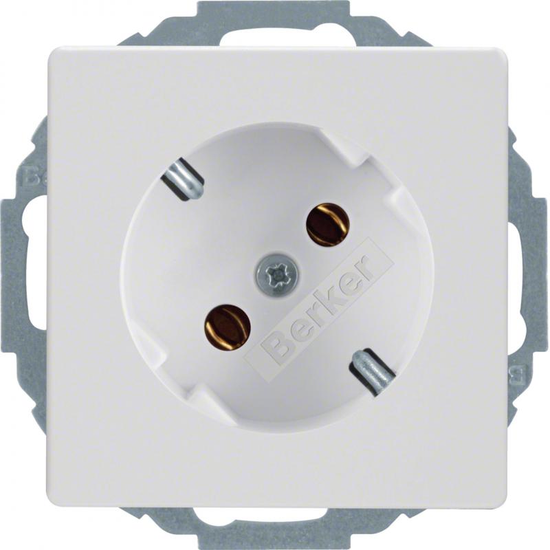 Berker 47276089 Steckdose SCHUKO 45° Q.x polarweiß