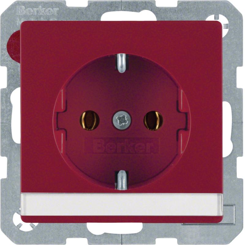Berker 47506002 Steckdose SCHUKO m BF Q.x rot samt