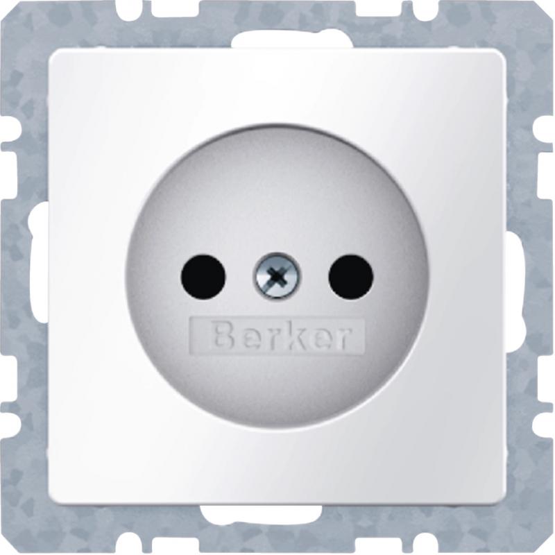 Berker 6167036089 Steckdose ohne SK Q.x polarweiß samt