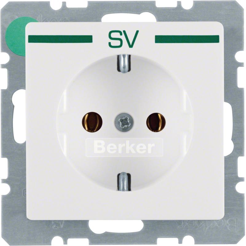Berker 47436039 Steckdose SCHUKO m Druck grü Q.x pw