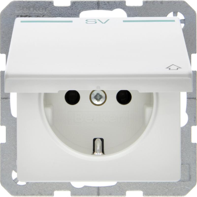 Berker 47516039 Steckdose SCHUKO m KD Druck grü Q.x pw