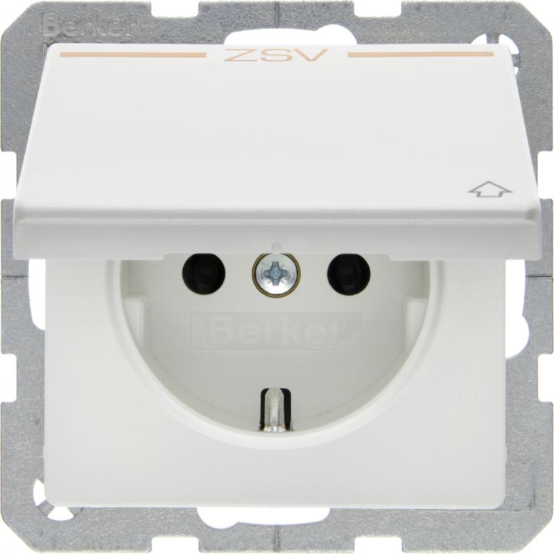 Berker 47516049 Steckdose SCHUKO m KD Druck ora Q.x/Q pw