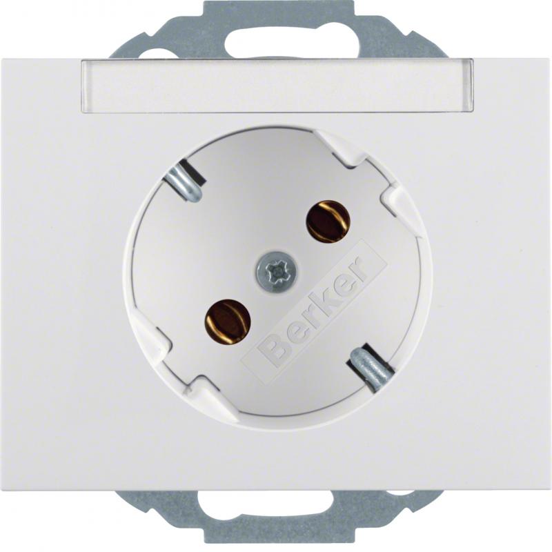 Berker 47287109 Steckdose SCHUKO 45° m BF K.1 polarweiß