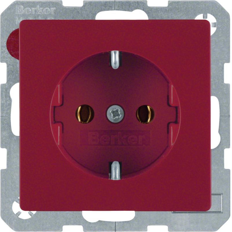 Berker 41436012 Steckdose SCHUKO Q.x rot samt