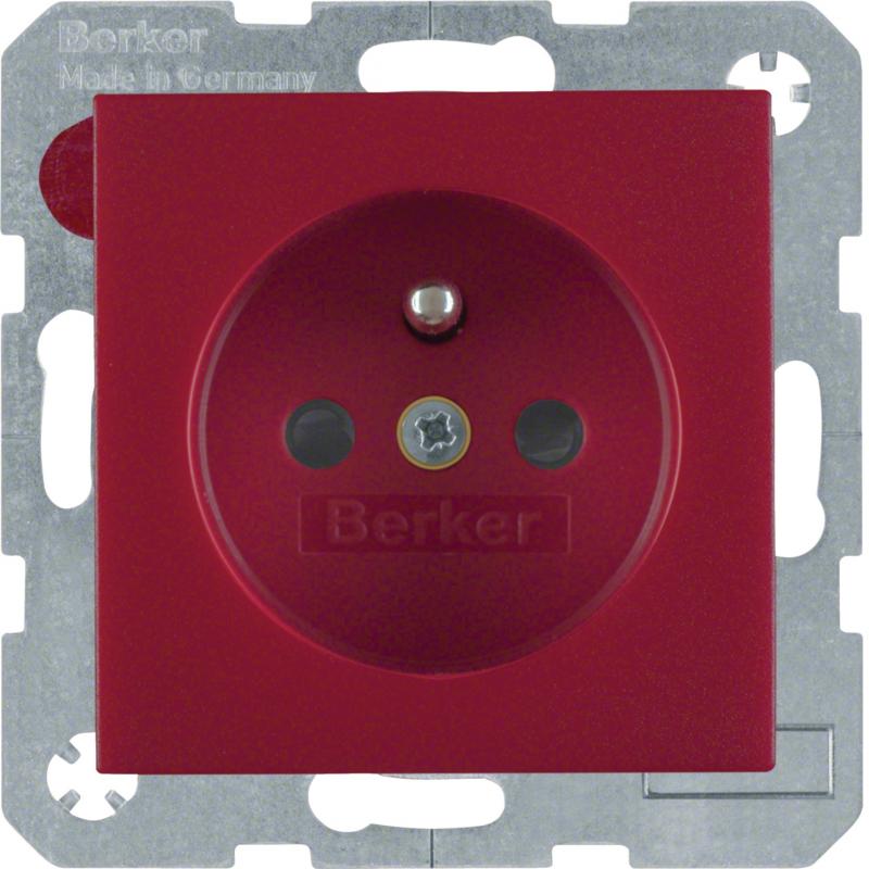 Berker 6768760062 Steckdose m SK-Stift e BS S.1/B.3/B7 rot