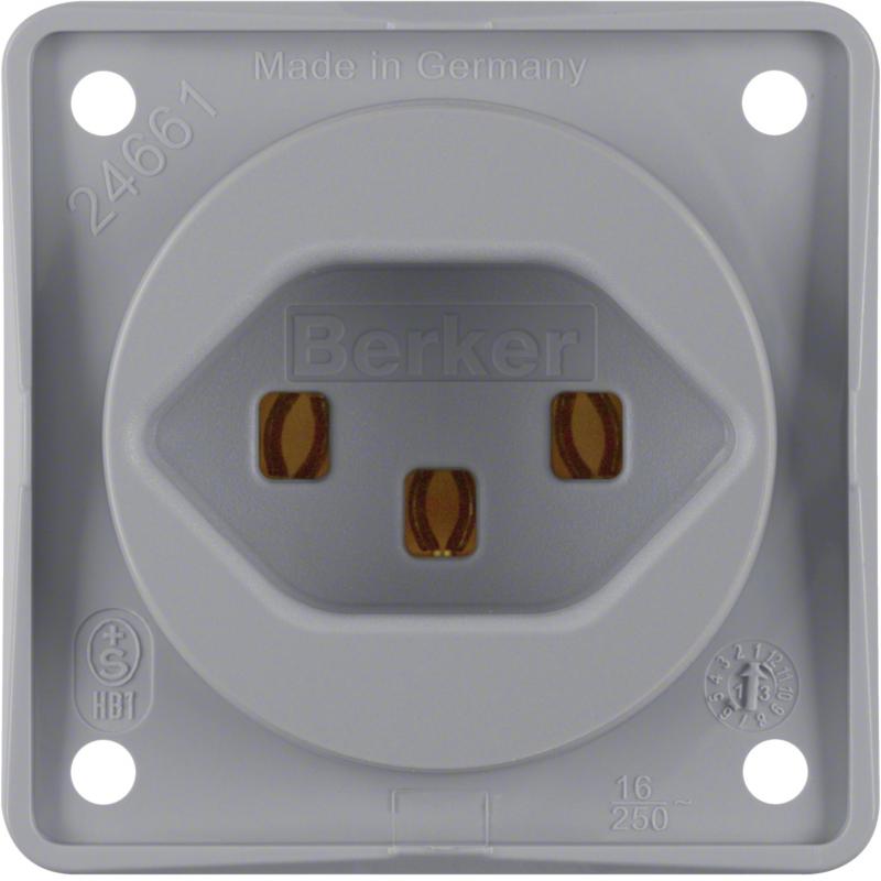 Berker 962592506 Steckdose mit SK CH Typ 23 ITG grau