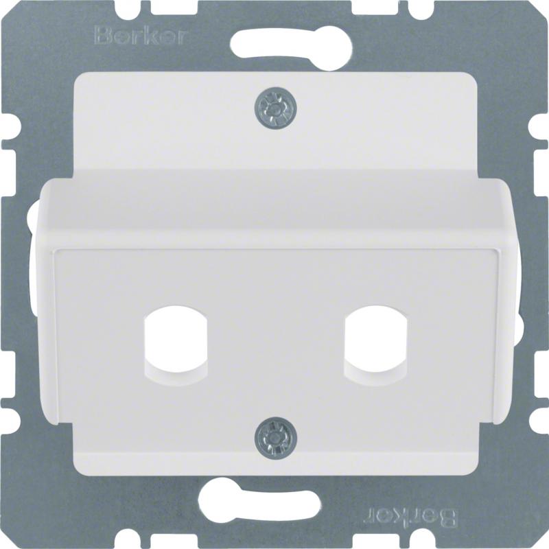 Berker 14921909 Zentralplatte für LWL-Kuppl Simple ST pw