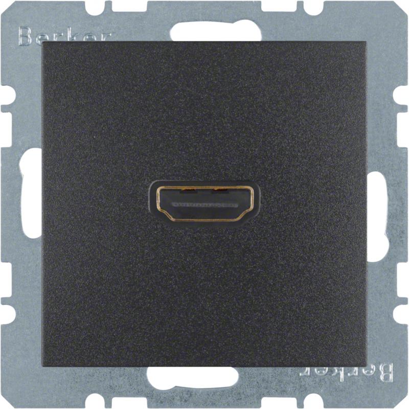 Berker 3315431606 HDMI Steckdose m 90° Stcka. B.3/B.7 anth