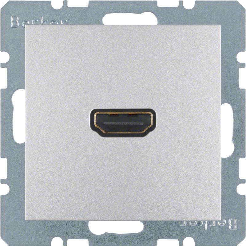Berker 3315431404 HDMI Steckdose m 90° Stcka. B.7 alu matt