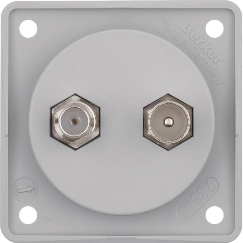 Berker 845632506 Antennen Verbinderdose TV/SAT Integro gr