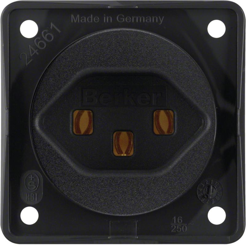 Berker 962592503 Steckdose mit SK CH Typ 23 ITG schwarz