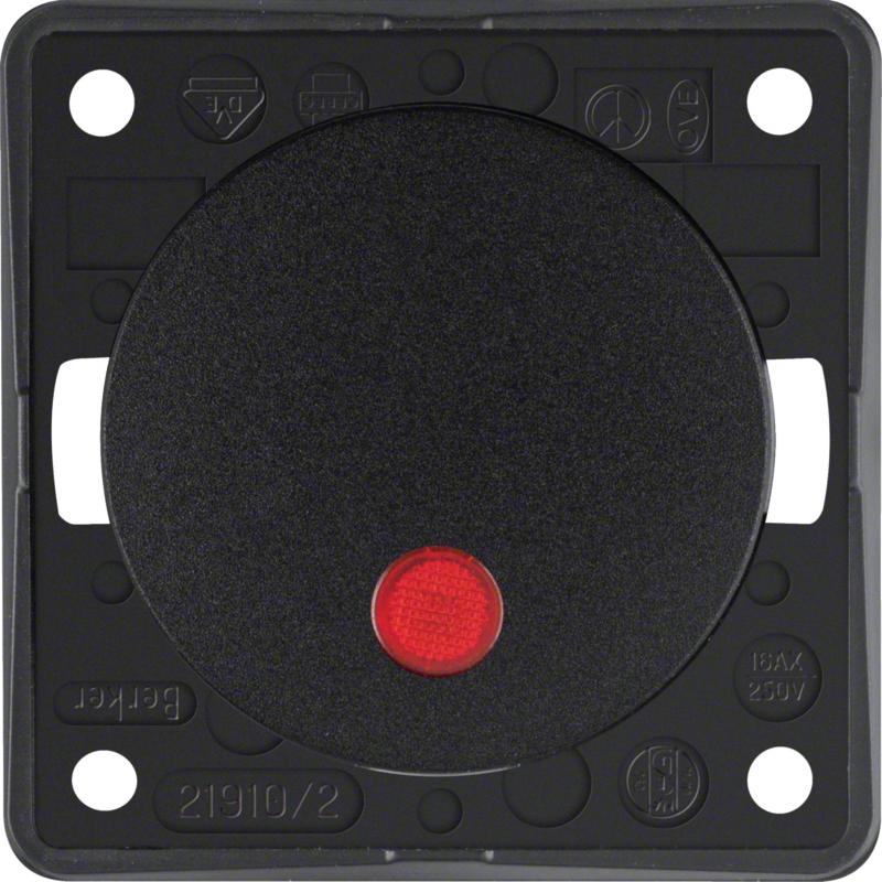 Berker 937522510 Kontr.-Aussch. 2p Aufd., Flow/Pure, sw
