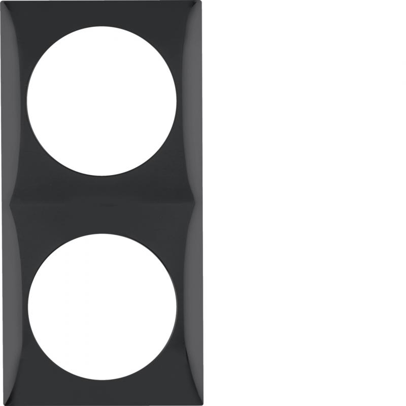 Berker 918262510 Rahmen 2fach Integro Flow schwarz glänz