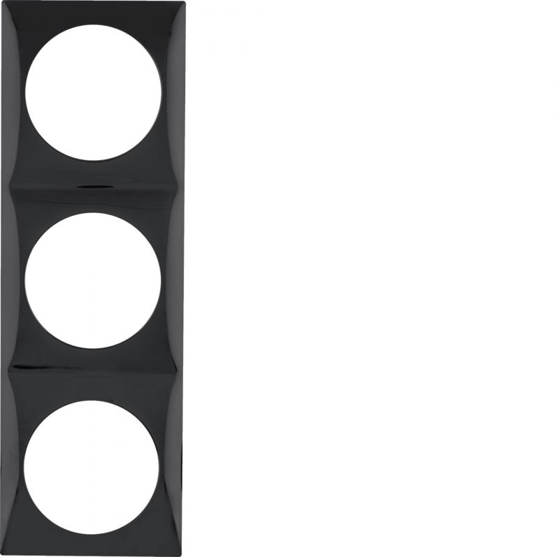 Berker 918192510 Rahmen 3f Integro Flow schwarz glänzend