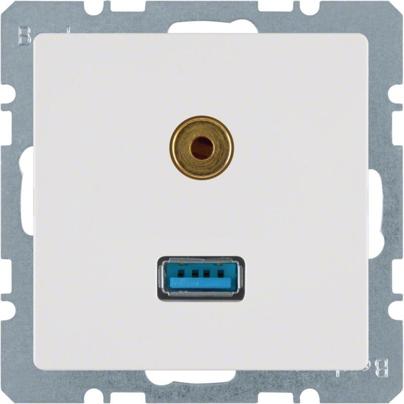 Berker 3315396089 USB,5 mm Audio Steckdose Q.x pw