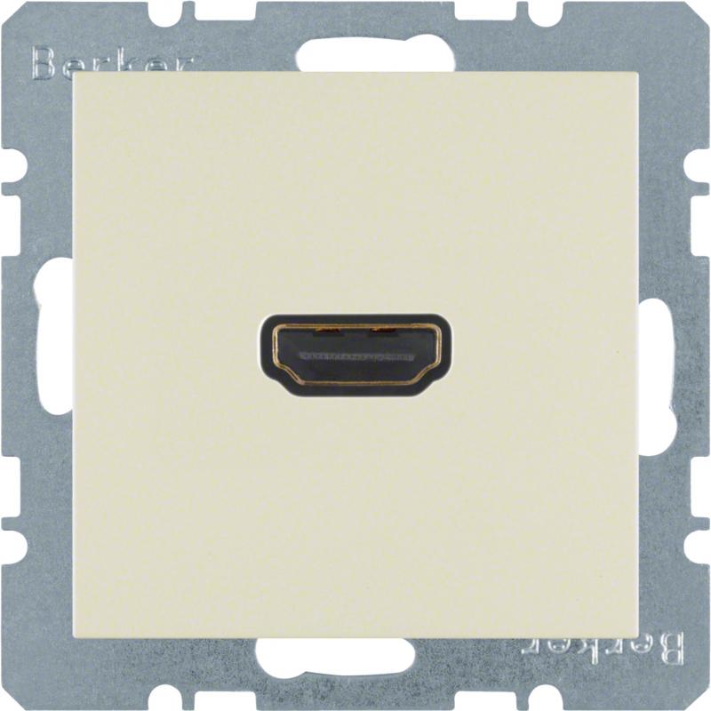 Berker 3315438982 HDMI Steckdose m 90° Stcka. S.1 weiß