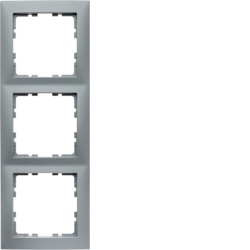 Berker 10139939 Rahmen 3-fach, Serie S.1, aluminium matt