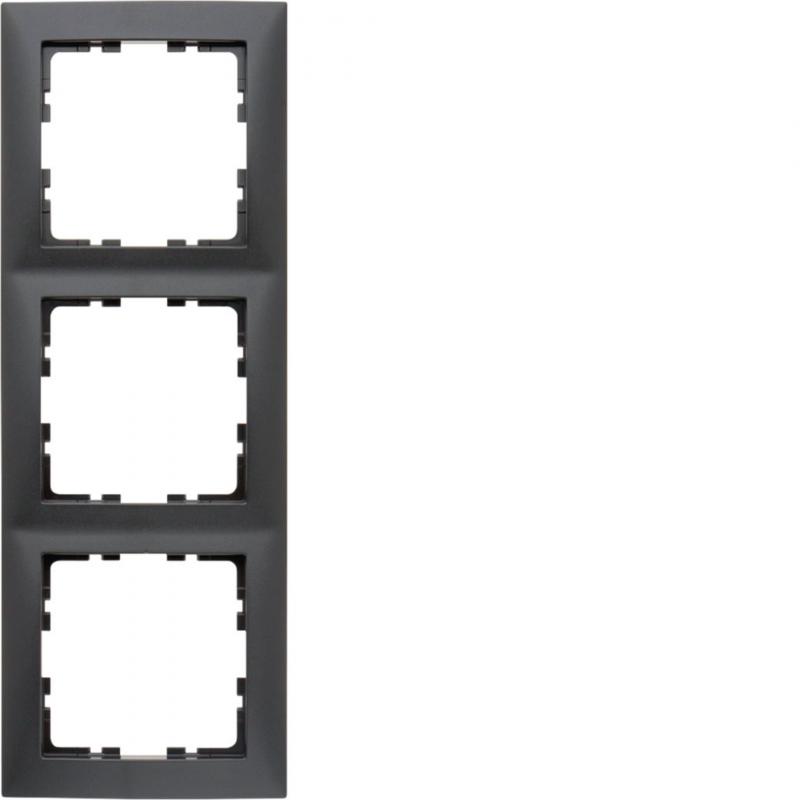 Berker 10139949 Rahmen 3-fach Serie S.1 anthrazit, matt