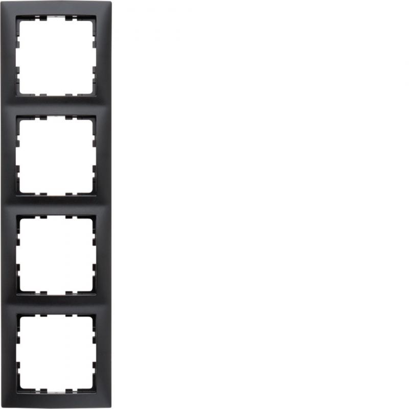 Berker 10149949 Rahmen 4-fach, Serie S.1, anthrazit matt