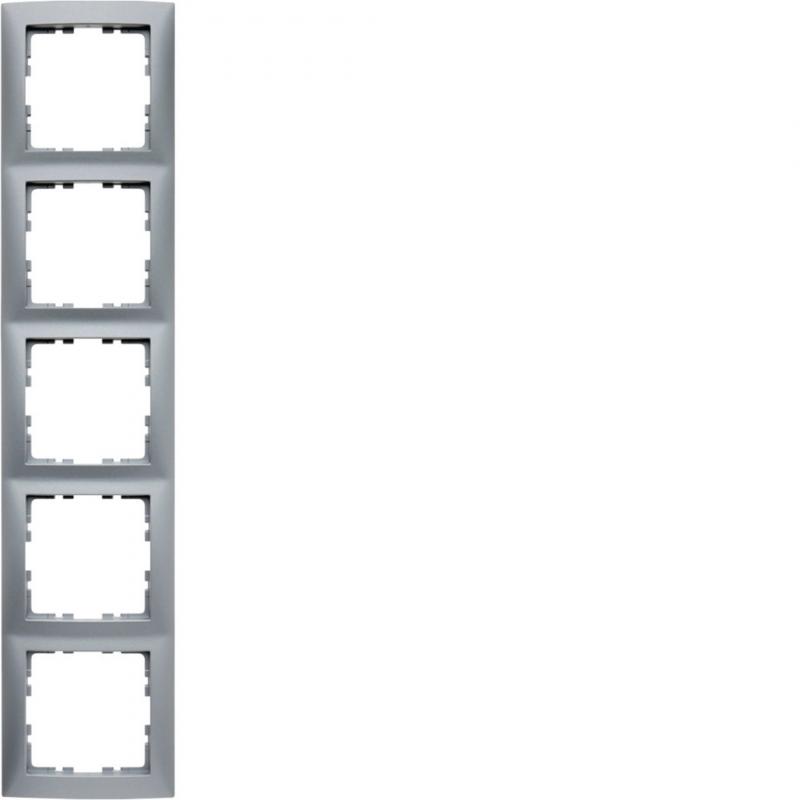 Berker 10159939 Rahmen 5-fach, Serie S.1, aluminium matt