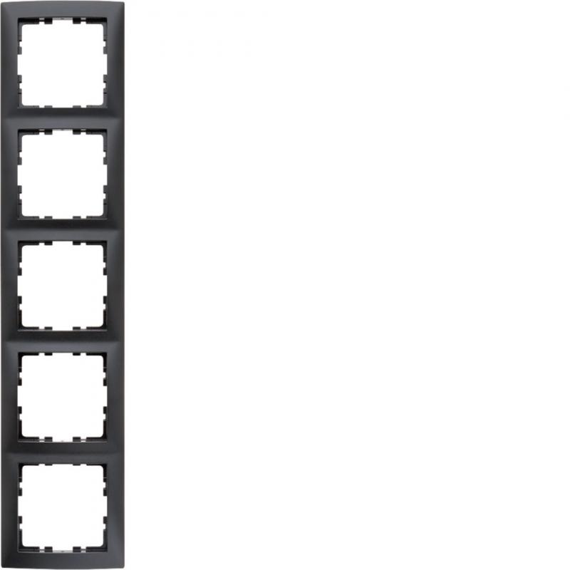 Berker 10159949 Rahmen 5-fach, Serie S.1, anthrazit matt