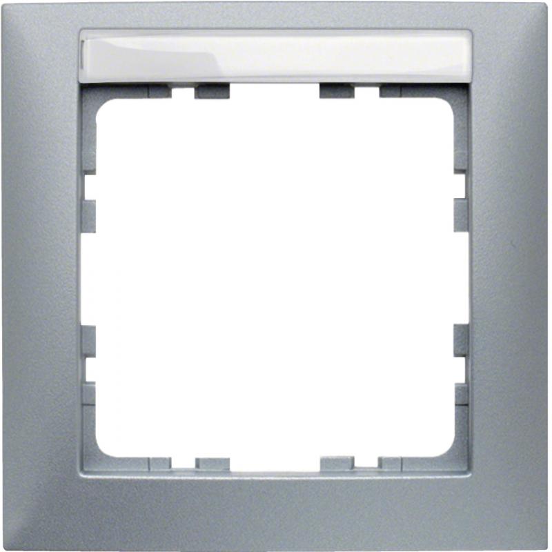Berker 10119959 Rahmen 1-fach, mit Beschriftungsfeld, Serie S.1, alu matt